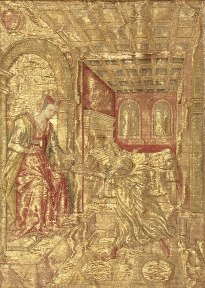 Salome Presenting the Head of St. John the Baptist to Herodias (tapestry depicting scenes from the life of the saint) by Antonio Pollaiuolo