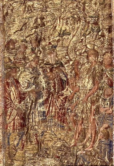 St. John the Baptist Before the High Priests and the Levites, tapestry depicting scenes from the life of the saint by Antonio Pollaiuolo