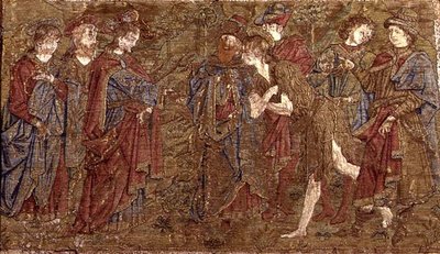 The Meeting Between St. John the Baptist and Christ, tapestry depicting scenes from the life of the saint by Antonio Pollaiuolo