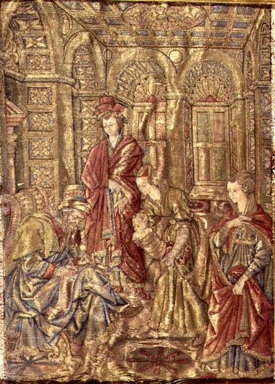 The Naming of St. John the Baptist, Tapestry Depicting Scenes from the Life of the Saint by Antonio Pollaiuolo