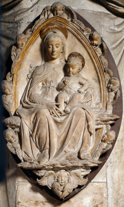 Virgin and Child in Mandorla by Antonio Rossellino