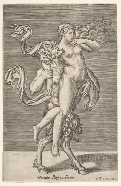 Satyr Carrying a Nymph by Antonio Salamanca