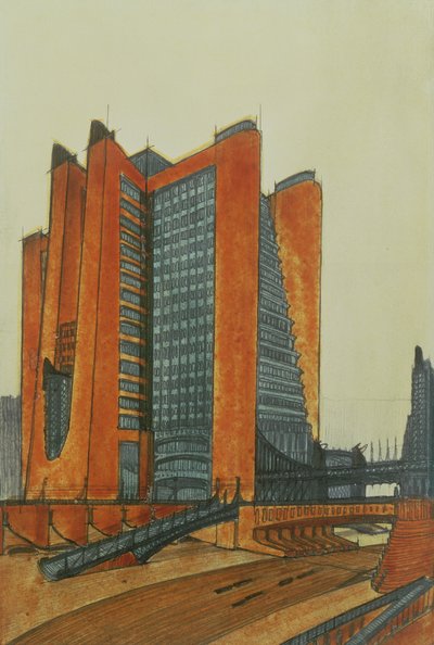 La Citta Nuova, 1913 by Antonio SantElia
