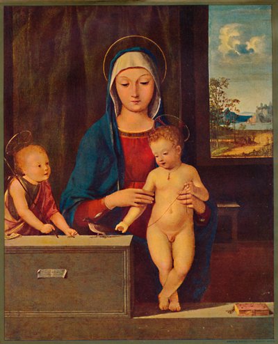 Madonna and Child with St. John the Baptist by Antonio Solario