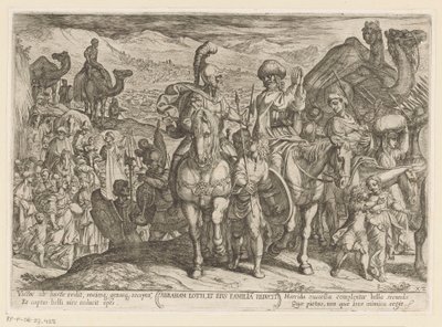 Abraham Brings Lot and His Family to His Own Land (Old Testament Battle Scenes) by Antonio Tempesta