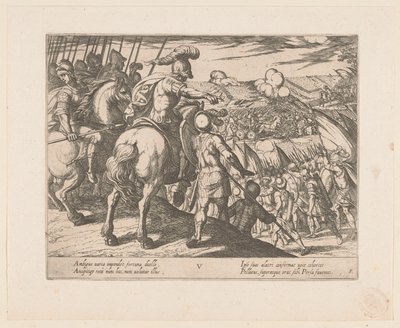 Alexander the Great Leading a Battle by Antonio Tempesta