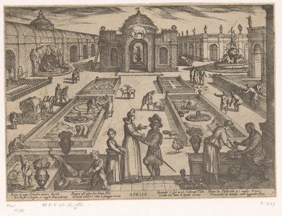 April: A Garden (The Twelve Months, Part 1) by Antonio Tempesta