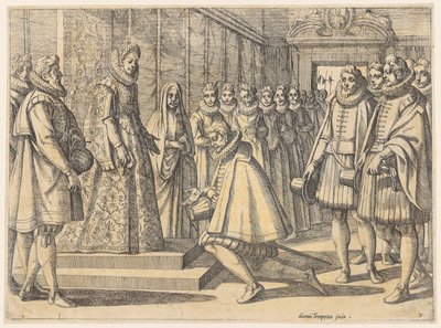 Envoys of Philip of Spain before Margaret of Austria by Antonio Tempesta
