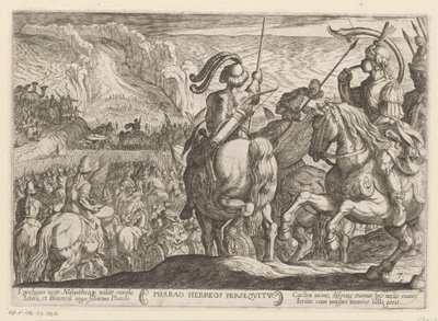 The Egyptians Pursue the Israelites Through the Red Sea (series title: Old Testament Battle Scenes) by Antonio Tempesta