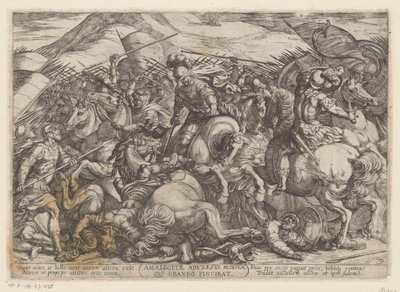 The Israelites Fight the Amalekites (series title) by Antonio Tempesta