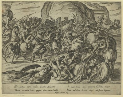 The Death of Camillus in the Battle Between Greeks and Romans by Antonio Tempesta