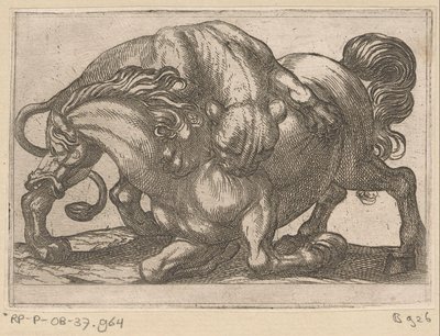 A Lioness Attacking a Horse by Antonio Tempesta