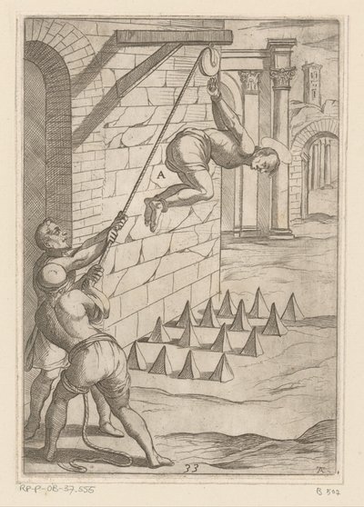 Torture: Dropping on Sharp Points (Tortures Endured by Christian Martyrs) by Antonio Tempesta