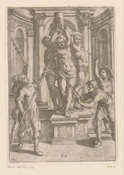 Torture with Sharp-Pointed Sticks (series title: Tortures Endured by Christian Martyrs) by Antonio Tempesta
