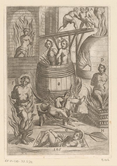 Torture with Various Methods of Burning by Antonio Tempesta