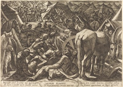Gideon Frightens His Enemies in Their Camp by Antonio Tempesta