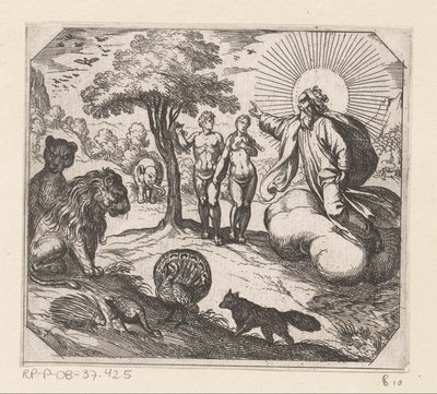 God Forbids Adam and Eve to Eat from the Tree of Knowledge by Antonio Tempesta
