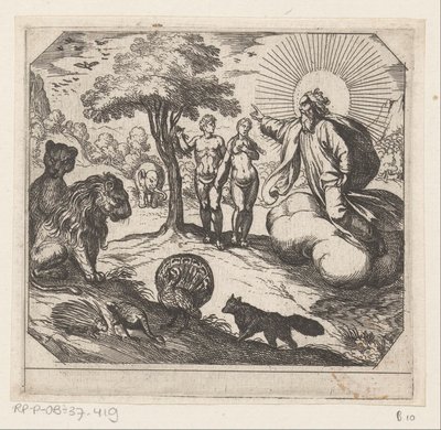 God Forbids Adam and Eve to Eat from the Tree of Knowledge by Antonio Tempesta