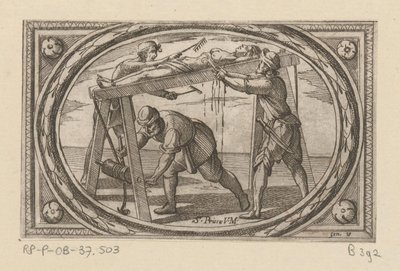 St. Prisca (series title: Roman Martyrs) (series title: Imagini di moltes vergini Rom nel martirio) by Antonio Tempesta