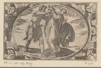 Saint Victoria (series title: Roman Martyrs, Imagini di moltes vergini Rom nel martirio) by Antonio Tempesta