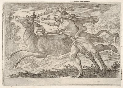 Hercules and the Hind of Mount Cerynea by Antonio Tempesta