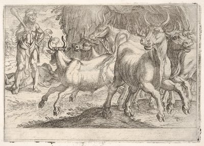 Hercules and the Oxen of Geryones by Antonio Tempesta