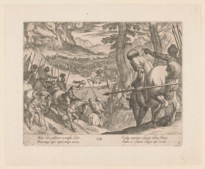 The Army of Alexander the Great Encircles the Enemy Troops with Fire by Antonio Tempesta