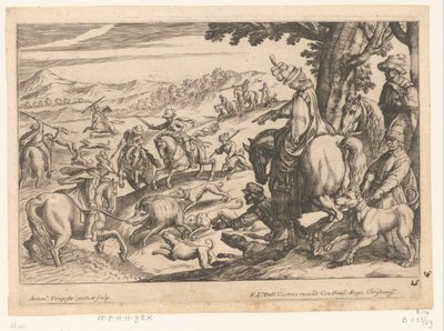 Hunting Boar and Deer (Hunting Scenes Part 5 series) by Antonio Tempesta