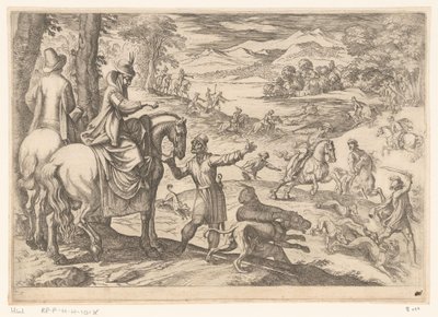 Hunting Deer and Wolves by Antonio Tempesta