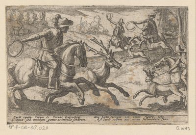 Hunters Catching Deer with Ropes by Antonio Tempesta