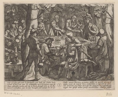 Julius Civilis Tells the Dutch Elders They Are Treated as Slaves by the Romans by Antonio Tempesta