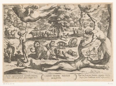 Cain Kills Abel (series title: Old Testament Battle Scenes) by Antonio Tempesta