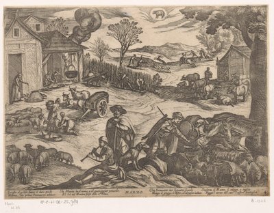 March: Peasant Activities (Ram) (The Twelve Months, Part 1) by Antonio Tempesta