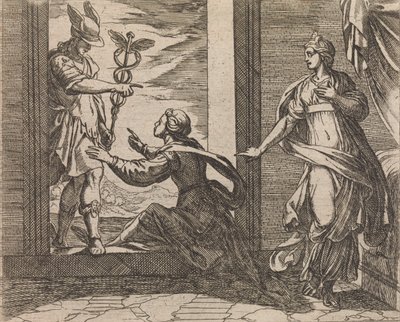 Mercury Turning Aglauros to Stone by Antonio Tempesta