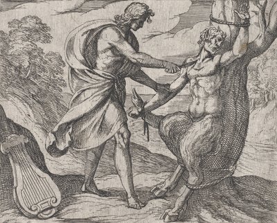 Plate 58: Apollo Killing Marsyas Marsyas Victus ab Apolline Excoriatur, from Ovid
