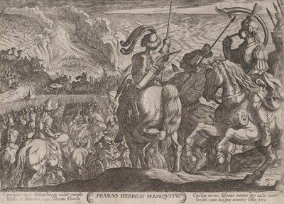Plate 7: The Egyptians Pursuing the Israelites from The Battles of the Old by Antonio Tempesta
