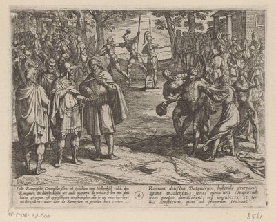 Romans Buying Young Dutch Men from the Dutch Elders (series title: The Batavian Wars Against the Romans) by Antonio Tempesta