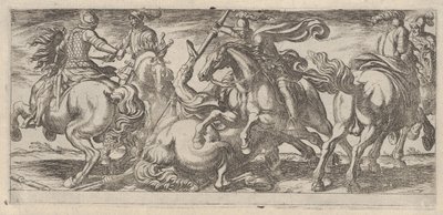 Six Cavalrymen in Combat, from Battle Scenes I by Antonio Tempesta
