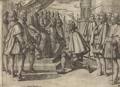 Spanish Duke before Margaret of Austria by Antonio Tempesta