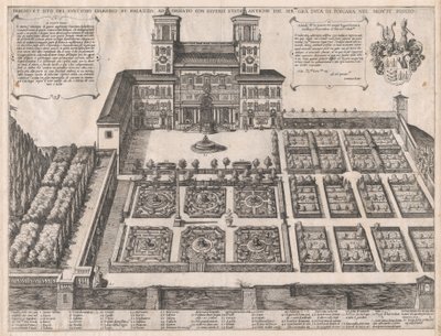 Speculum Romanae Magnificentiae: Monte Pincio Palace and Gardens, mid to late 16th century by Antonio Tempesta