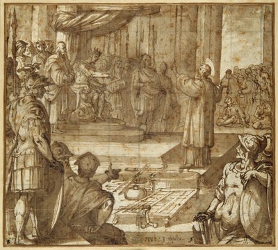 St Lawrence discourses in the presence of the Prefect Decius by Antonio Tempesta