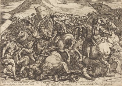 The Defeat of the Amalekites by the Hebrews by Antonio Tempesta