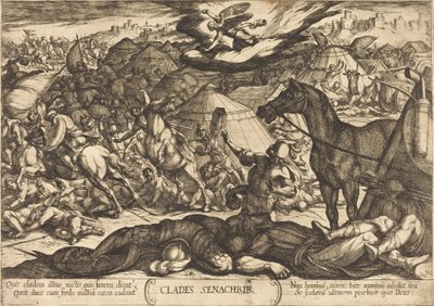 The Exterminating Angel Vanquishing the Army of Sennacherib by Antonio Tempesta