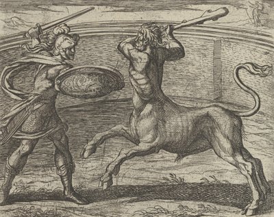 Theseus and the Minotaur from The Metamorphoses by Antonio Tempesta