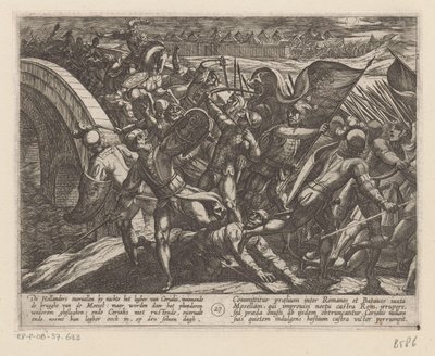 Surprise Attack on the Roman Camp on the Moselle by Antonio Tempesta