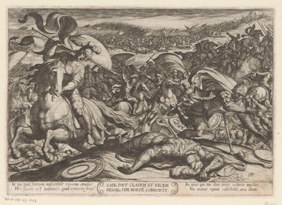 Suicide of Saul After His Defeat by the Philistines (Old Testament Battle Scenes) by Antonio Tempesta