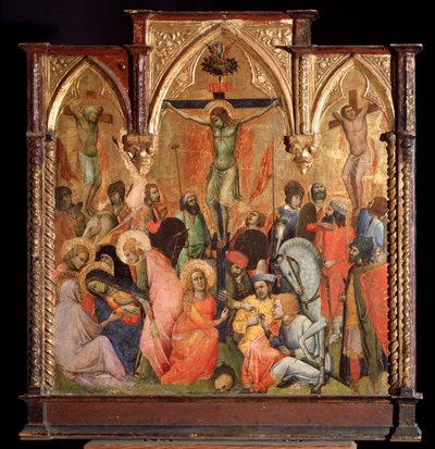 Crucifixion with the Two Thieves by Antonio Veneziano