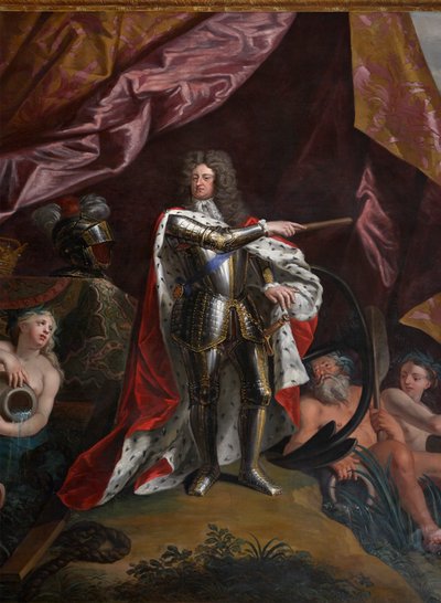 George, Prince of Denmark, as Lord High Admiral of England (detail) by Antonio Verrio