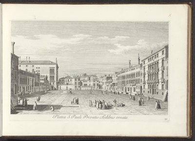 View of Campo San Polo in Venice by Antonio Visentini