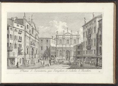 View of Campo San Salvador in Venice by Antonio Visentini